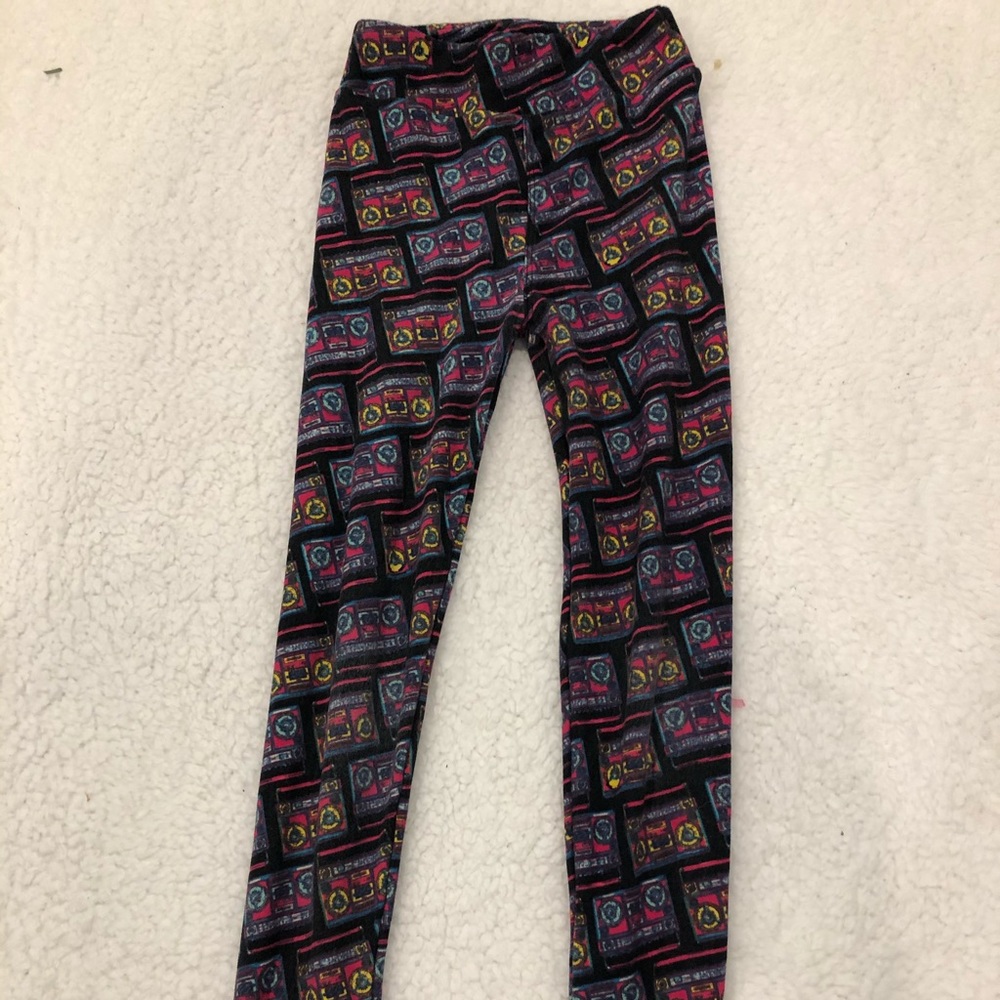 Girls LuLaRoe black beatbox leggings